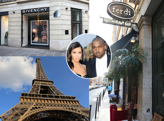 Kim Kardashian, Kanye West, Kimye's Favorite Places in Paris Kim Kardashian, Kanye West, Kimye's Favorite Places in Paris